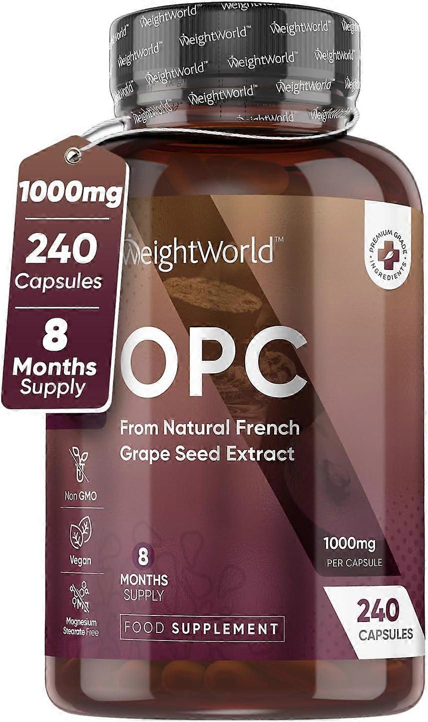 Grape Seed Extract 1000mg - 240 Vegan Capsules (8 Months) - 95% OPC Polyphenols