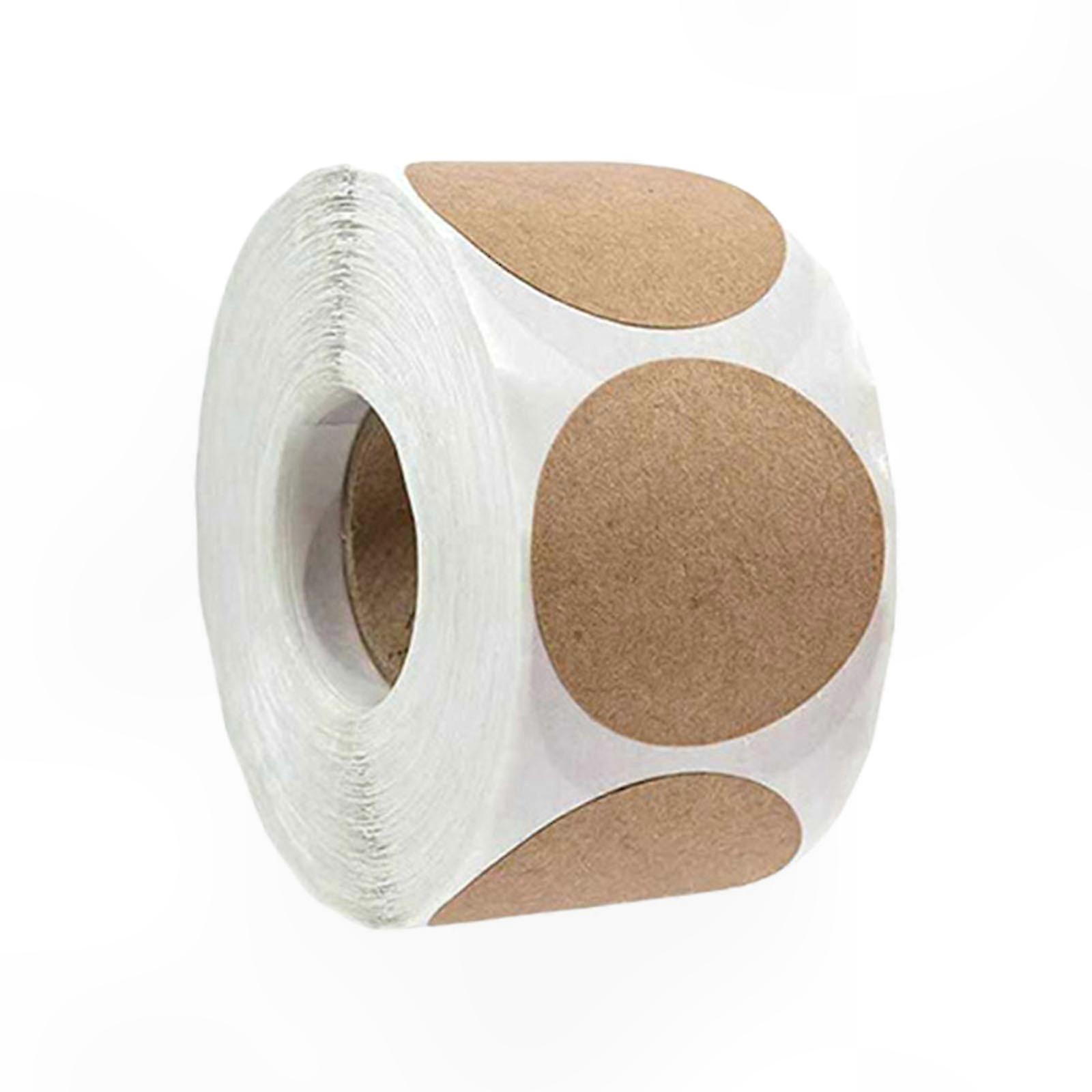 50mm Blank Round Labels - 500 Count Adhesive Stickers for Baking, Crafting, Canning, and Organizing