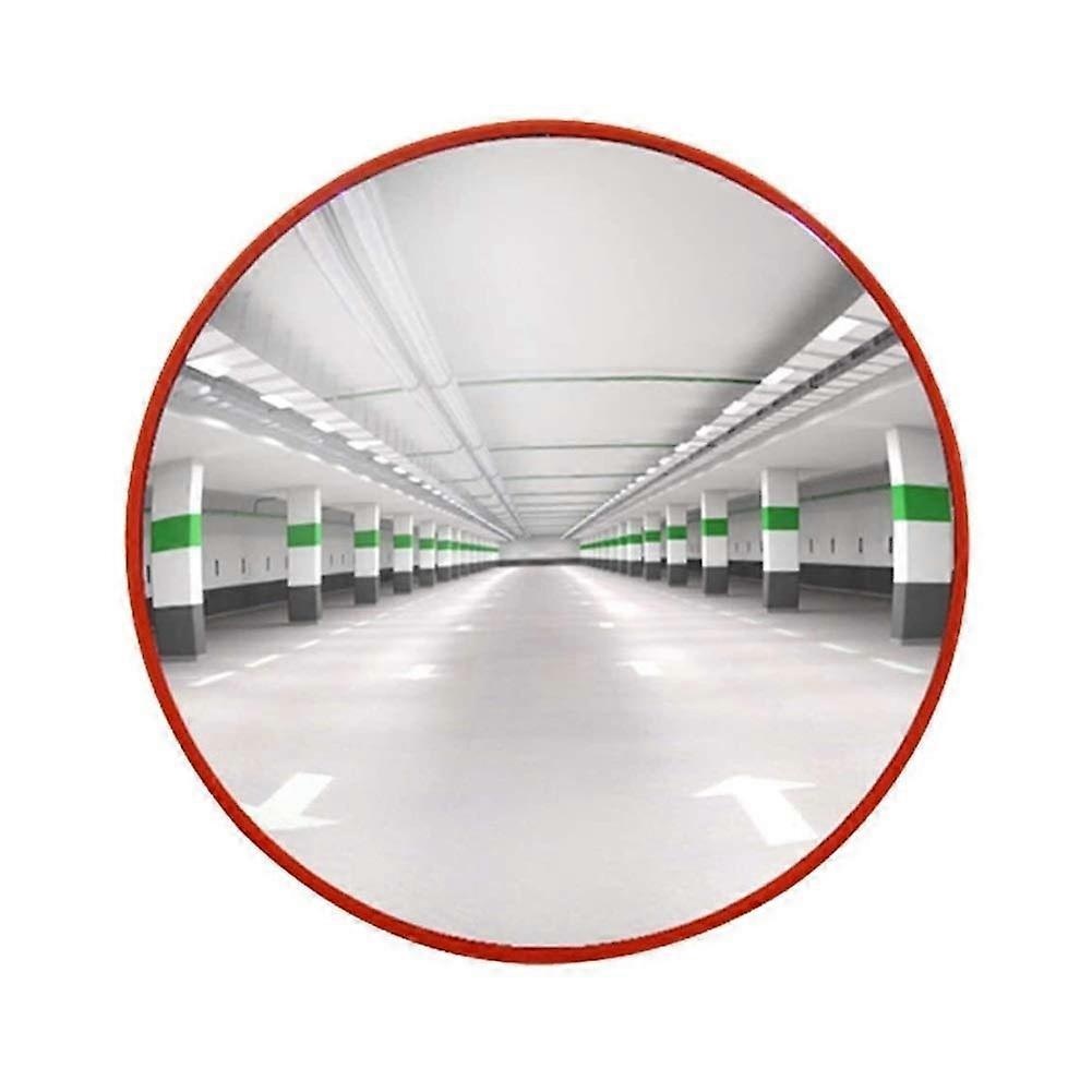 Convex Traffic Mirror Outdoor WideAngle Lens Red 60 Cm