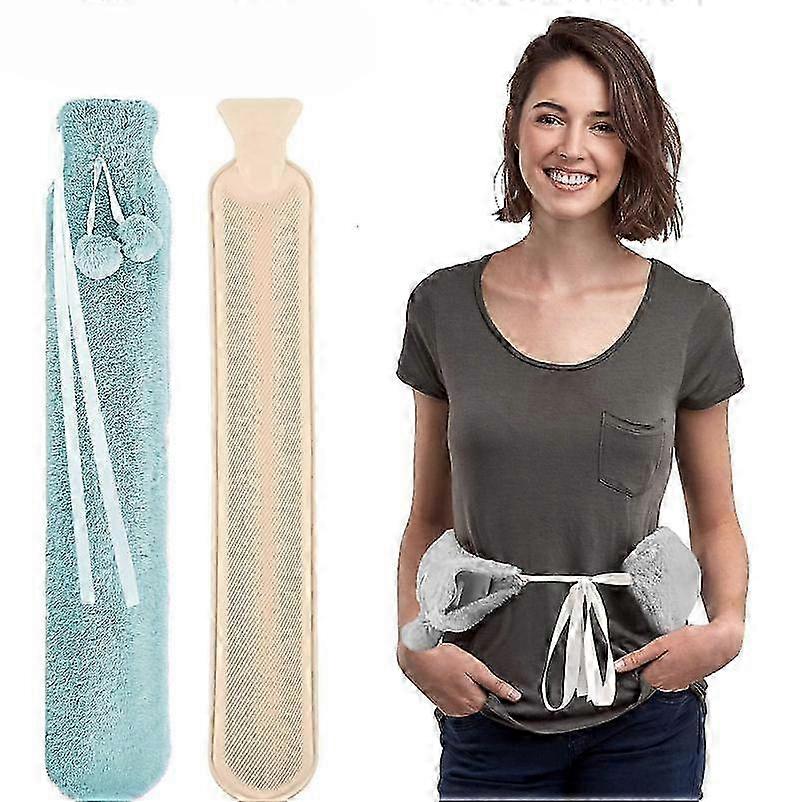 Pungă lungă cu apă caldă pentru ameliorarea durerii