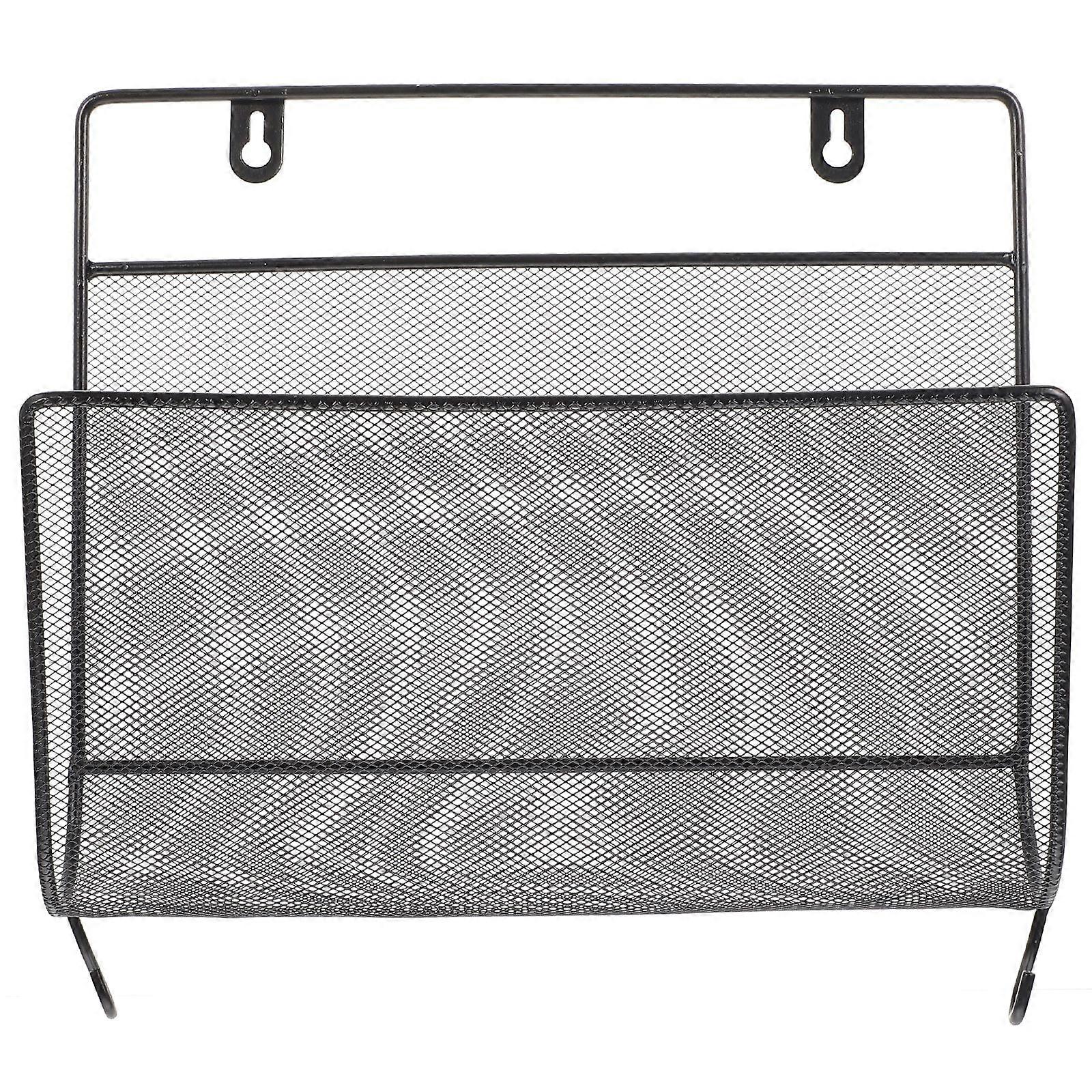 Hanging Wall File Organizer Wall Mount File Folder Book Iron Storage Rack