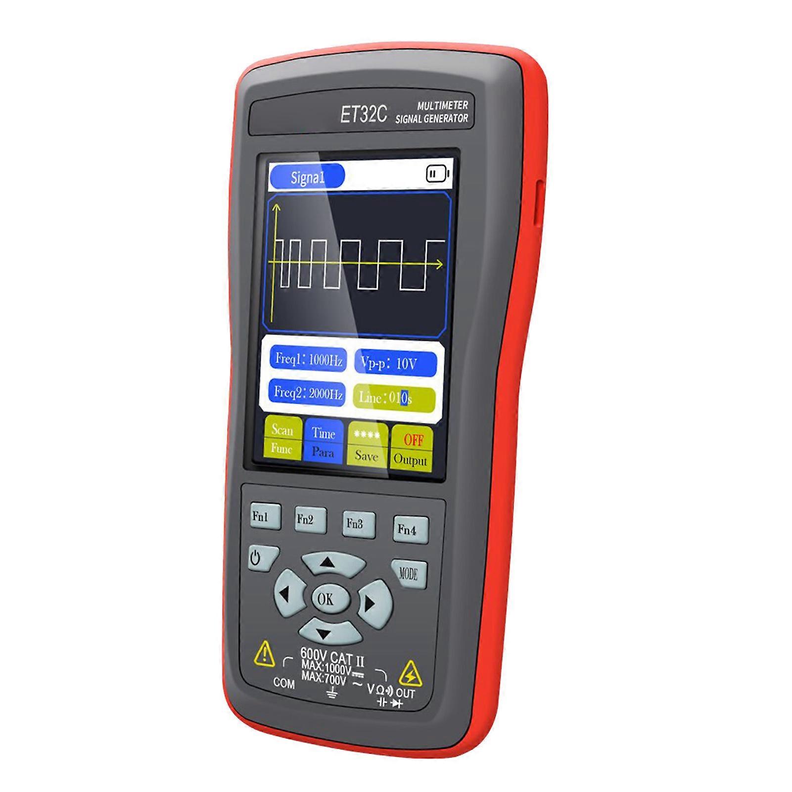 ET32C 2-in-1 Signal Generator Multimeter 4000 Counts 2.8in Color