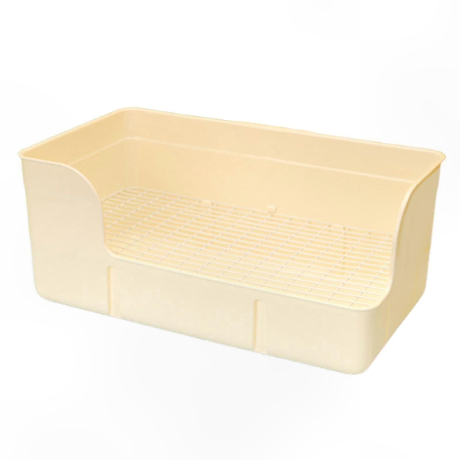 Rectangular Pet Rabbit Urinal Tray Litter Box for Small Animals Bathroom Supplies Portable Design Easy to Clean