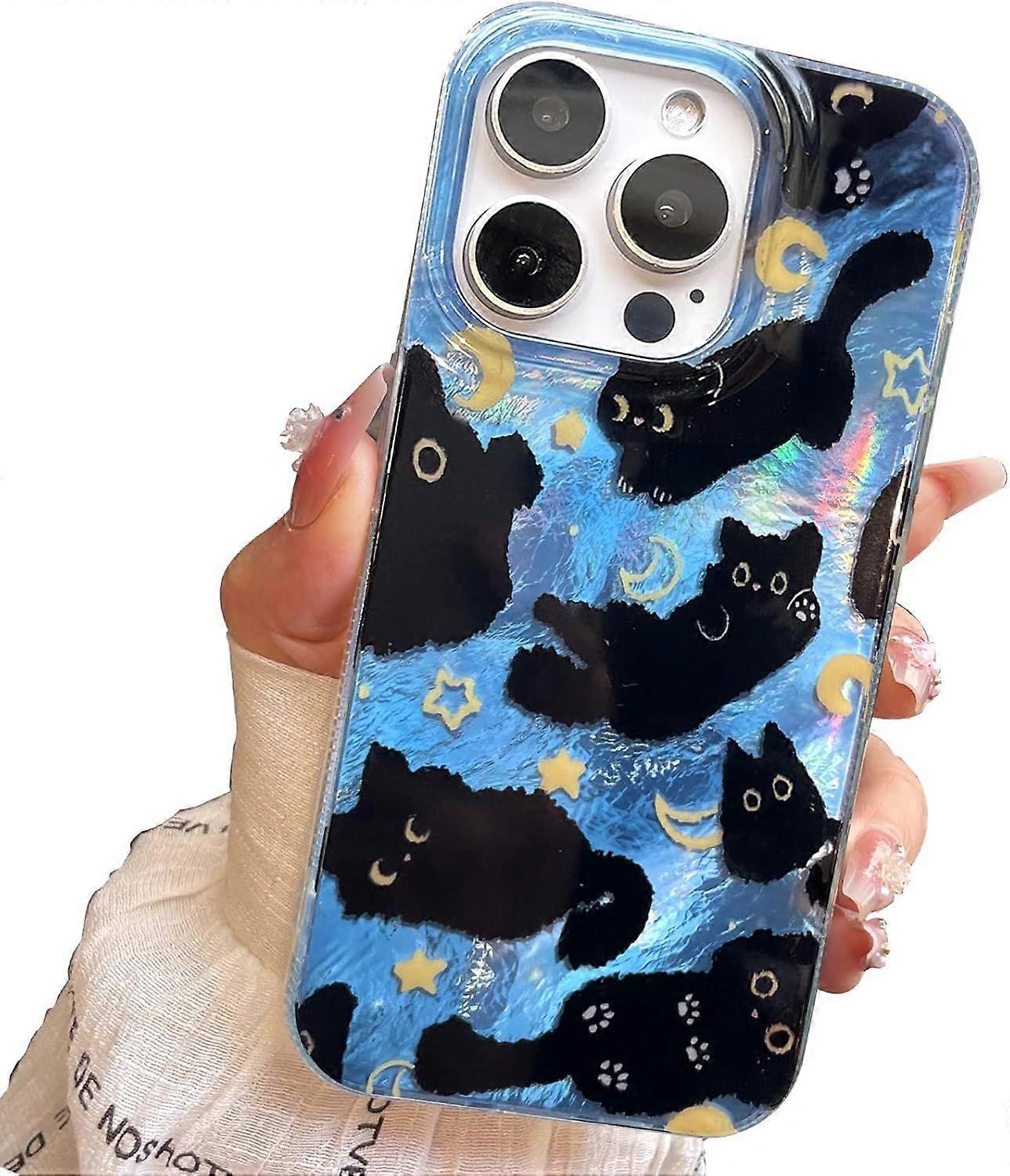 Black Cat iPhone Case, Cute, Stylish, Soft, Ultra-Thin TPU Shockproof Case for