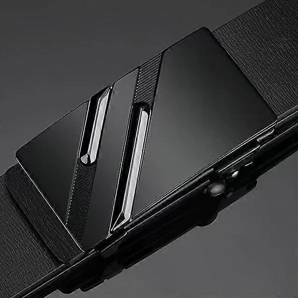 Men's automatic buckle belt, made of first-layer cowhide, durable and versatile
