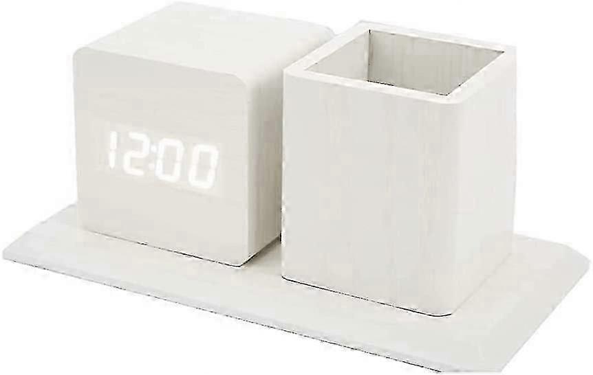 Réveil LED créatif avec porte-stylo