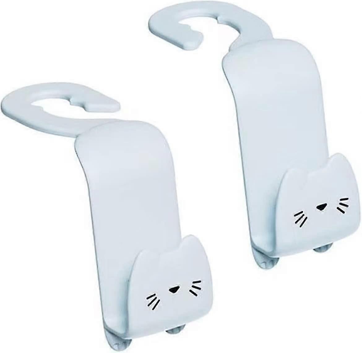 Car Seat Headrest Hooks, 2 Pack Car Storage Headrest Hooks - White