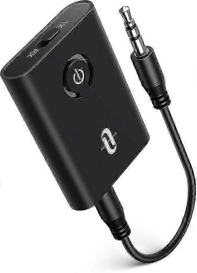Bluetooth 5.0 Transmitter/receiver, Taotronics 2-in-1 Wireless 3.5mm Audio Adapter (aptx Low Latency) - KM