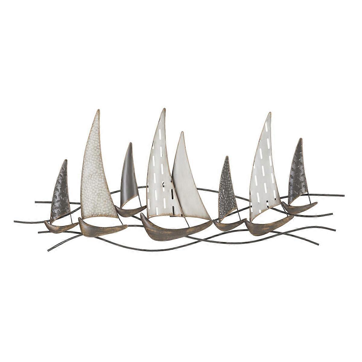 3D Metall Deko Boote 5, mehrfarbig, Metall, 100x3x44 cm