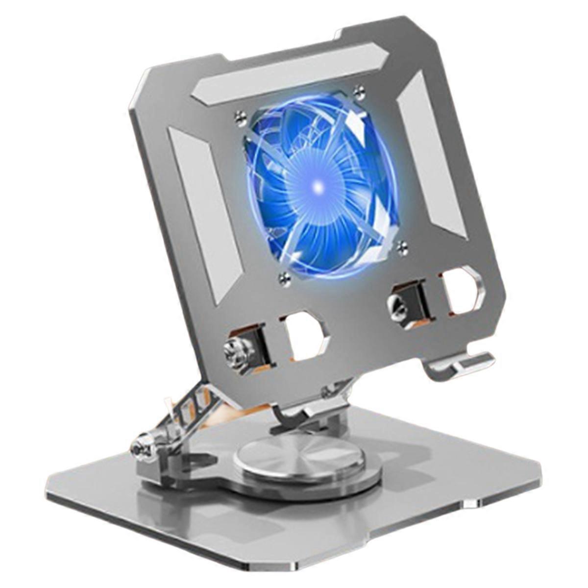 Multifunctional Tablet Cooling Fan Stand Desktop Foldable Adjustable Heightening Stand Suitable for Tablets for