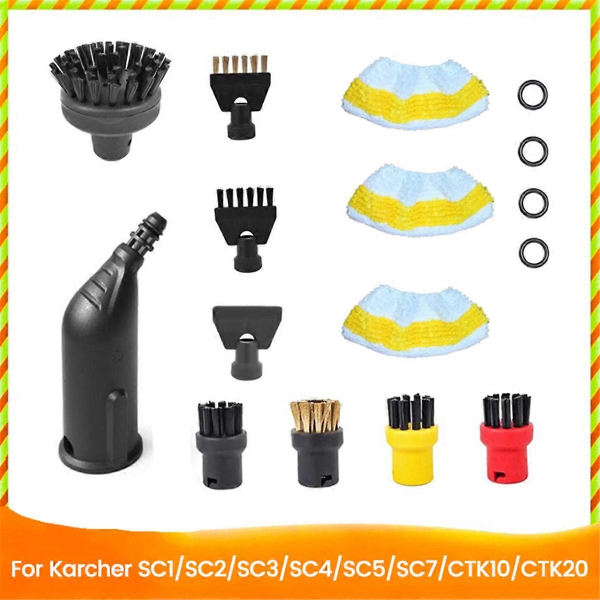 Steam Cleaner Round Brush Power Nozzle Head O Ring for SC1/SC2/SC3/SC4/SC5 Steam Cleaner Slit Scrape Brush