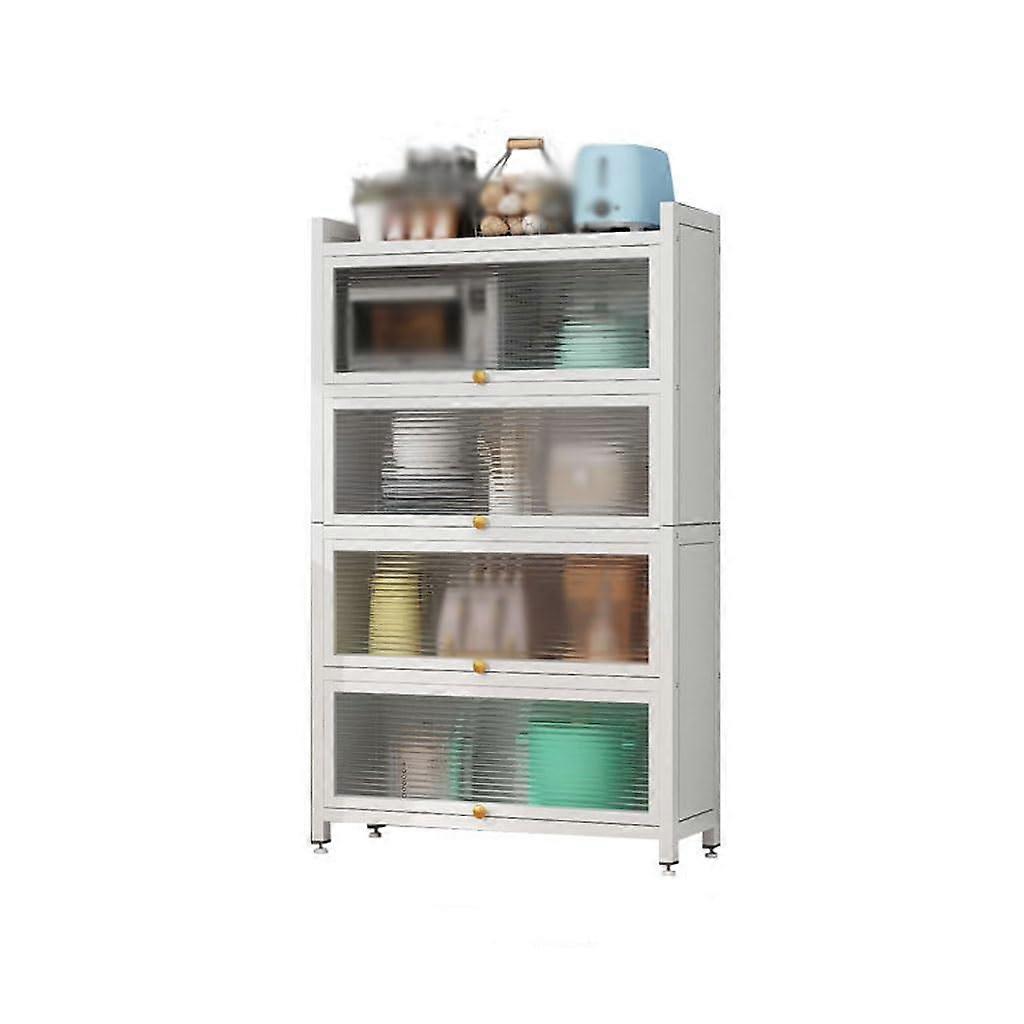 Kitchen Storage Rack With Cabinet Door Multi-Layer Design Microwave Oven Storage Cabinet Cupboard Kitchen Organizer