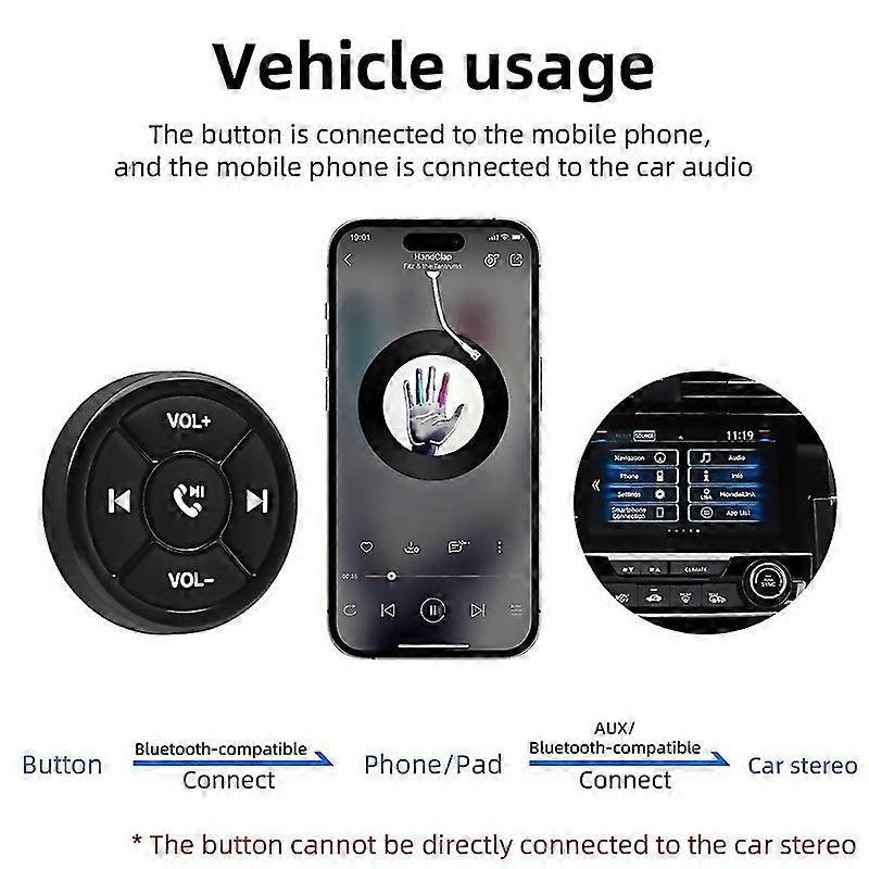Für Wireless Bluetooths Fernbedienung Auto Motorrad Fahrrad Media Button Mp3 Music Player Für Ios