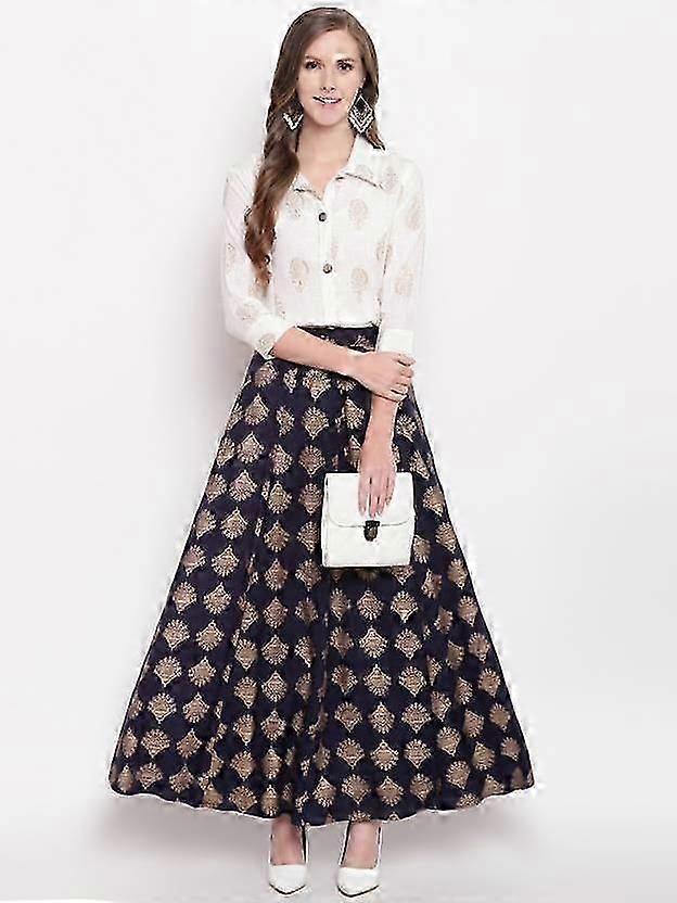 Women Designer Viscose Rayon Ethnic Top Skirt Set Indian Bollywood