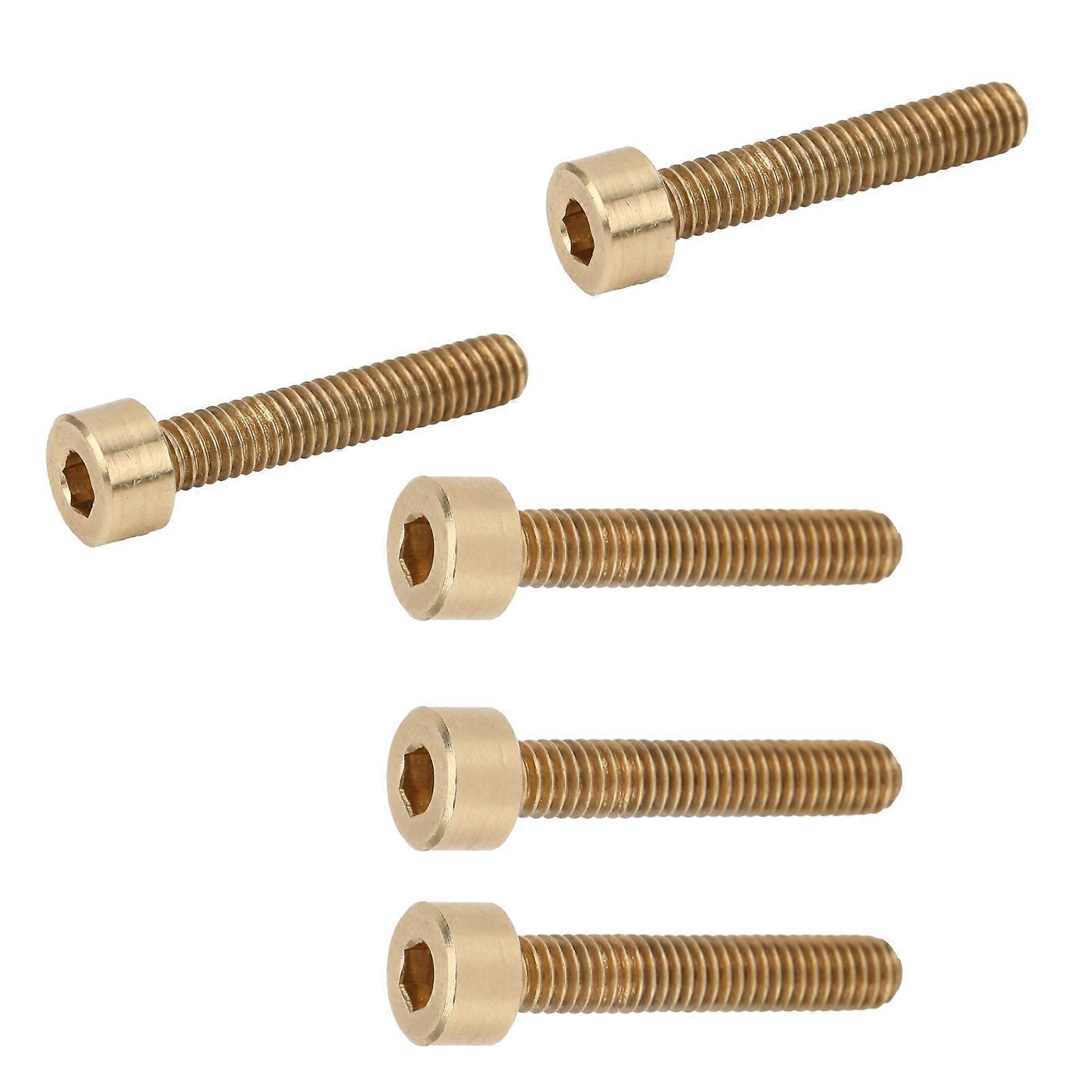 50Pcs M4x22 Copper Cap Hex Socket Screws Industrial Fasteners