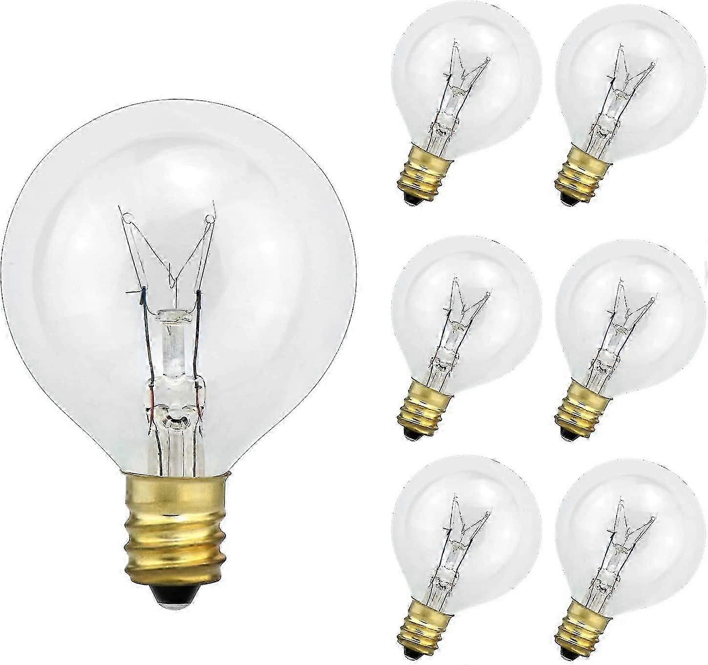G40 ersättningslampor 7 watt clear globe glödlampor passar E12 Candelabra Base 220 Volt