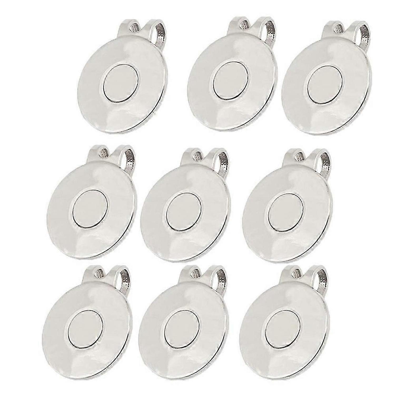 9 stk. golfballmarkør, magnetisk diskgolfhattmarkørholder