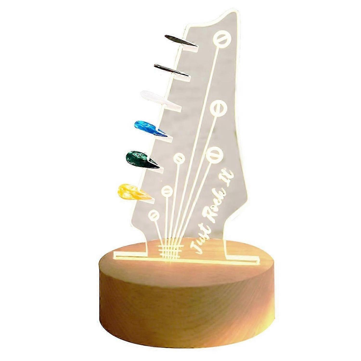 Guitar Pick Display,Luminous Pick Storage Rack Round Base