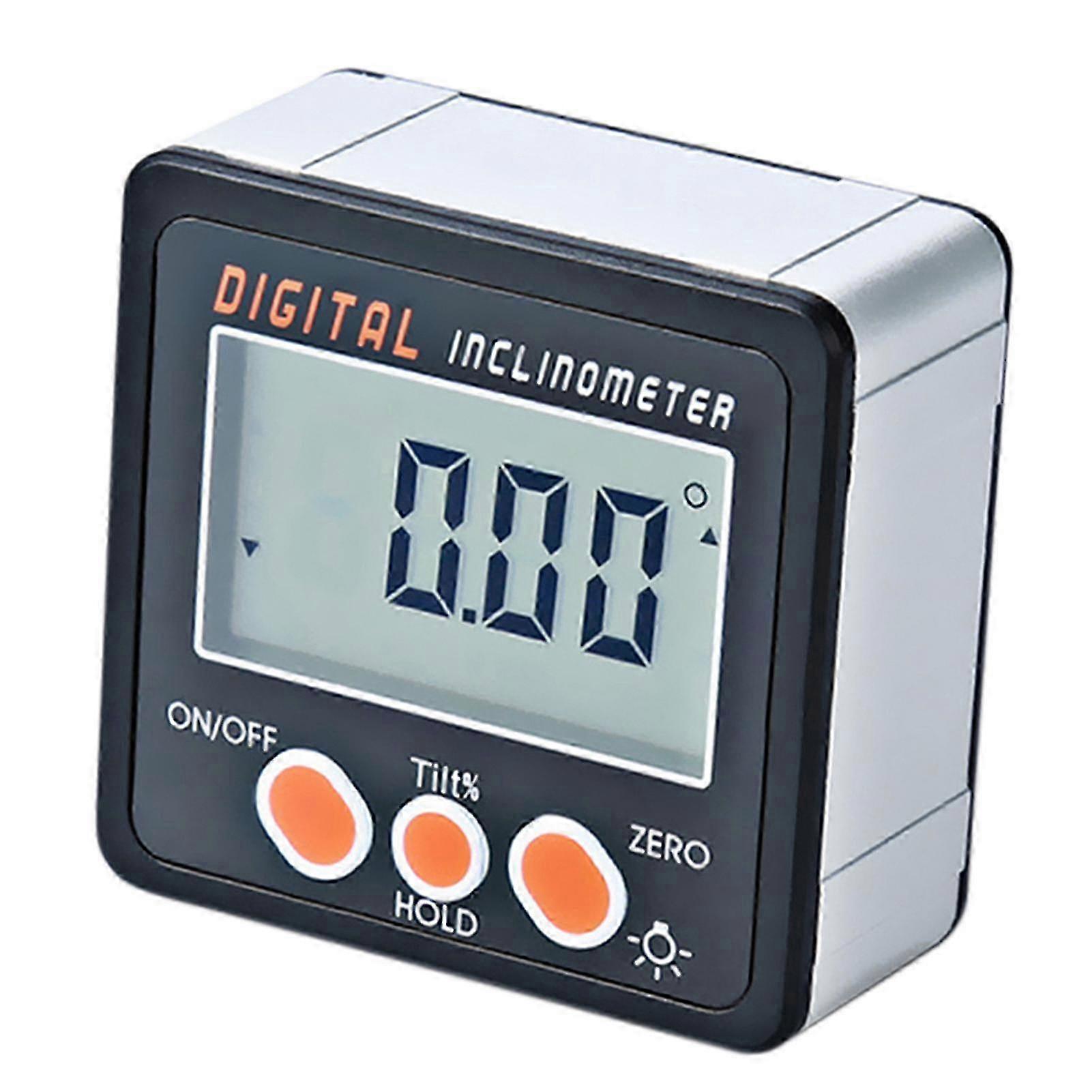 Digital Inclinometer 0-360Electronic Protractor Aluminum Alloy Shell Digital Bevel Box Angle Gauge Meter Magnets Base 2025