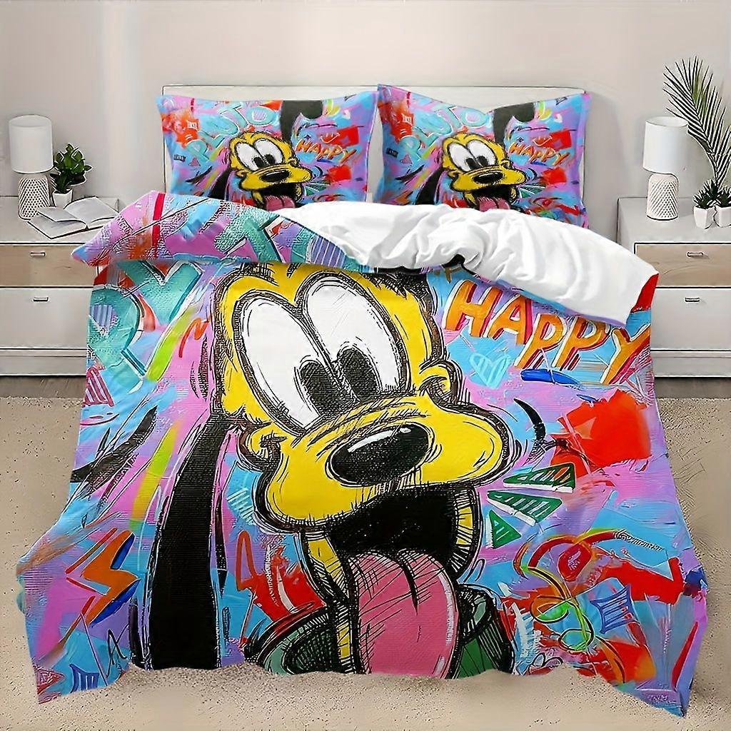 TE1271 3pcs Mickey Mouse Cartoon pattern quilt cover bedding set Super Soft Comfortable Breathable Machine washable Various sizes, suitab