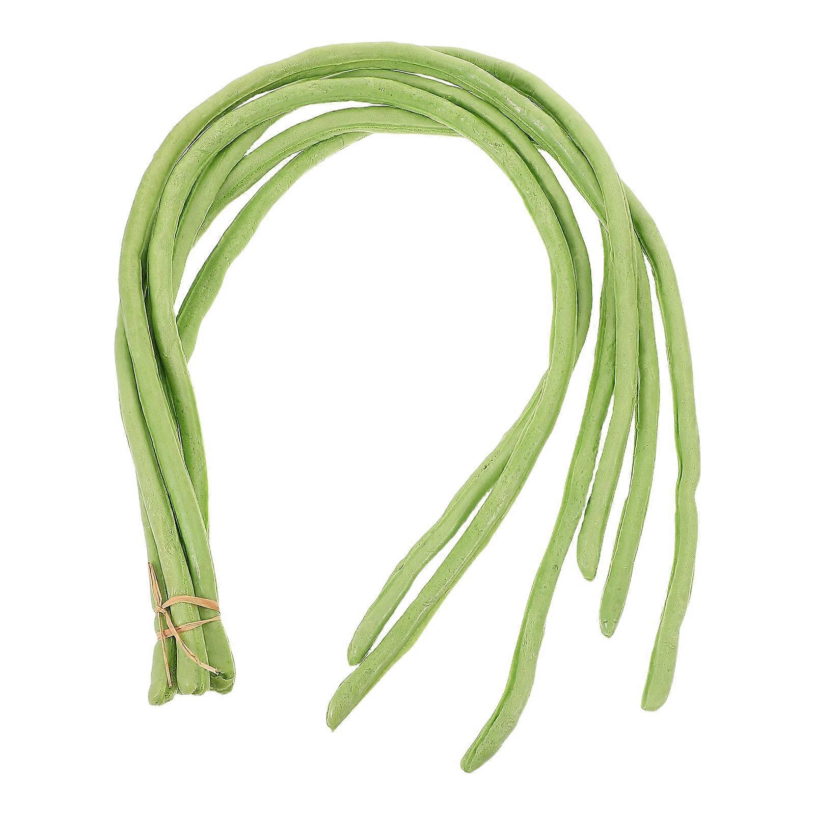 Green Fake Vegetable Model Artificial Long Bean for Home Use 30Pcs