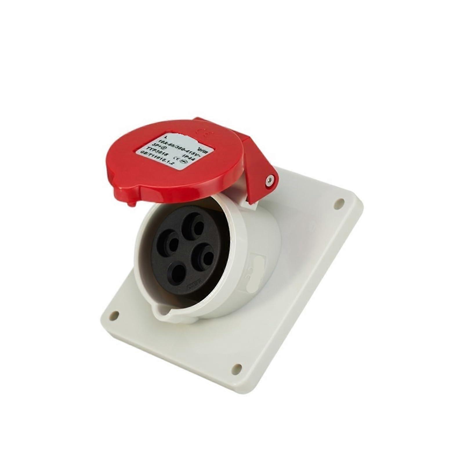 4Core 16A Waterproof Industrial Plug And Socket CEE Connector 6818TYP283 Concealed Inclined Socket 5V