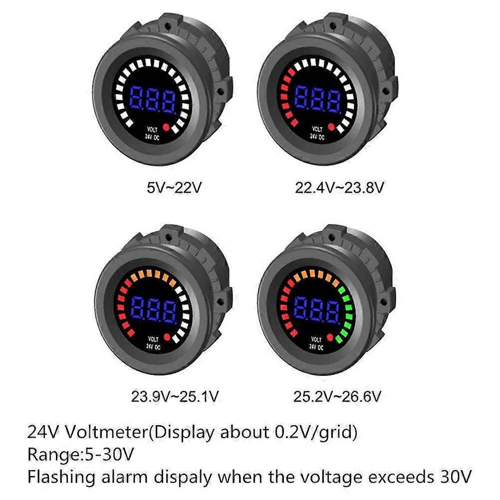 Voltmeter for Car Digital Mini Voltage Measurement 1.5 * 1.5 * 1.65 Inch 1Set