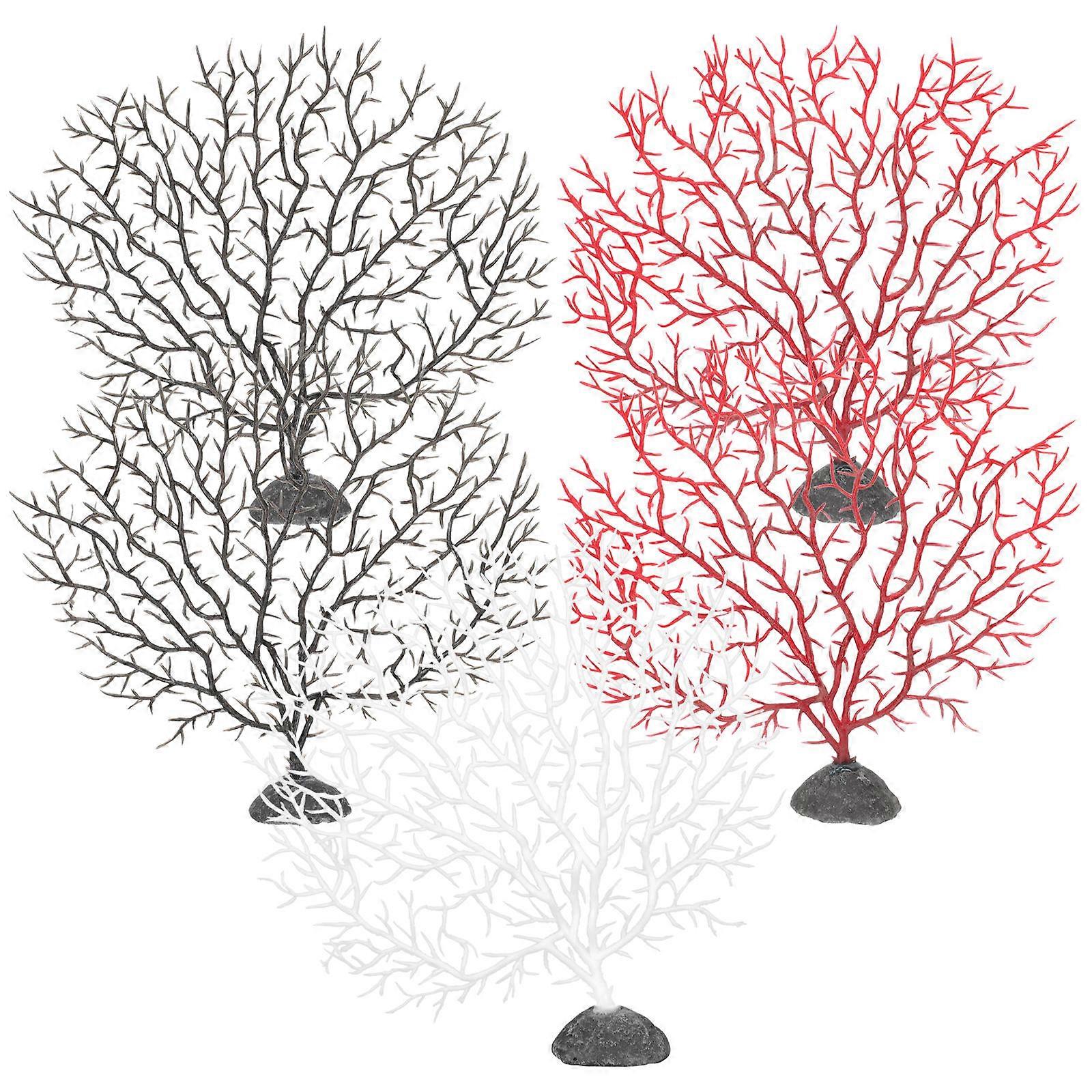 Coral Tree Figurine Simulated Coral Tree for Decor 5Pcs Aquarium Ornament