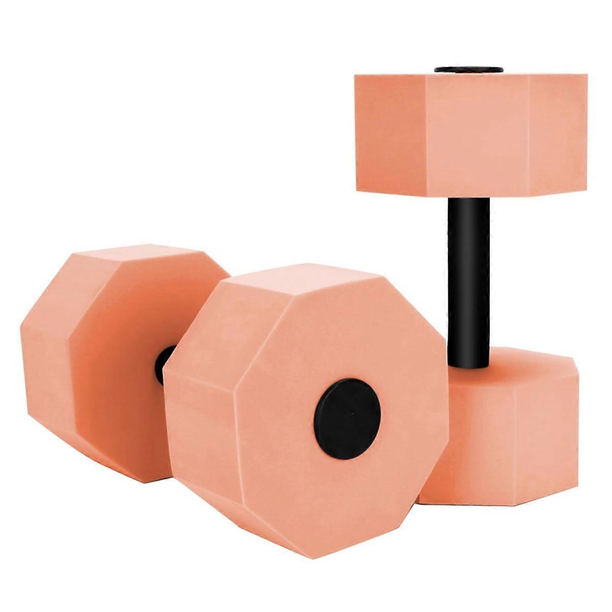 Water Dumbbell Set for Pool Weights, Foam Swimming Water Cuffs(pink)