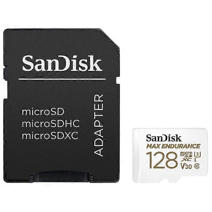 Sandisk Max Endurance microSDHC 128GB kaart met adapter Zwart Zwart Zwart