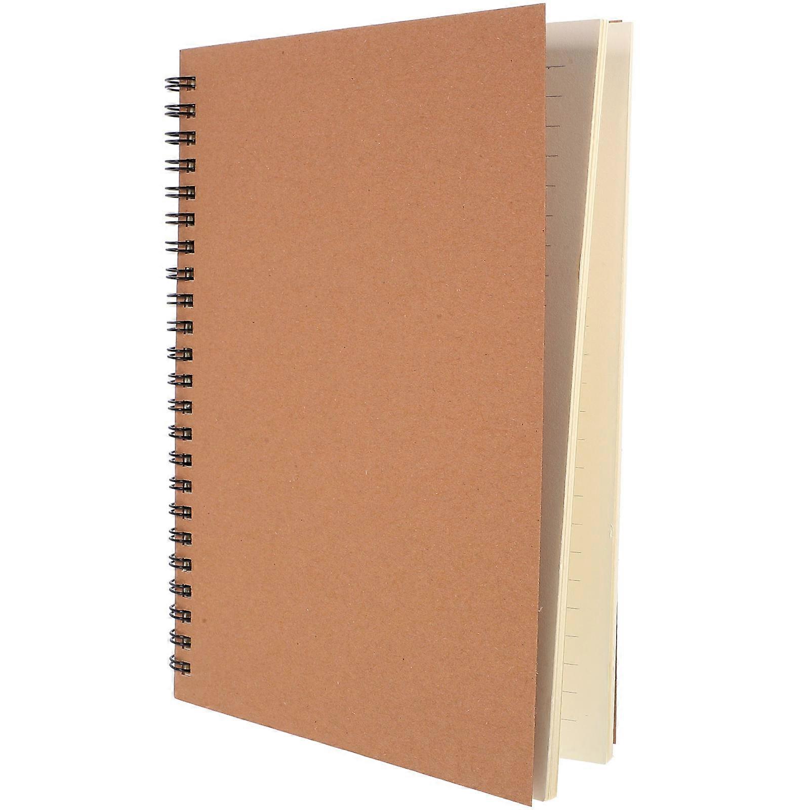 Classic Brown Notebook for Writing Use Spiral Notebook 2Pcs Paper