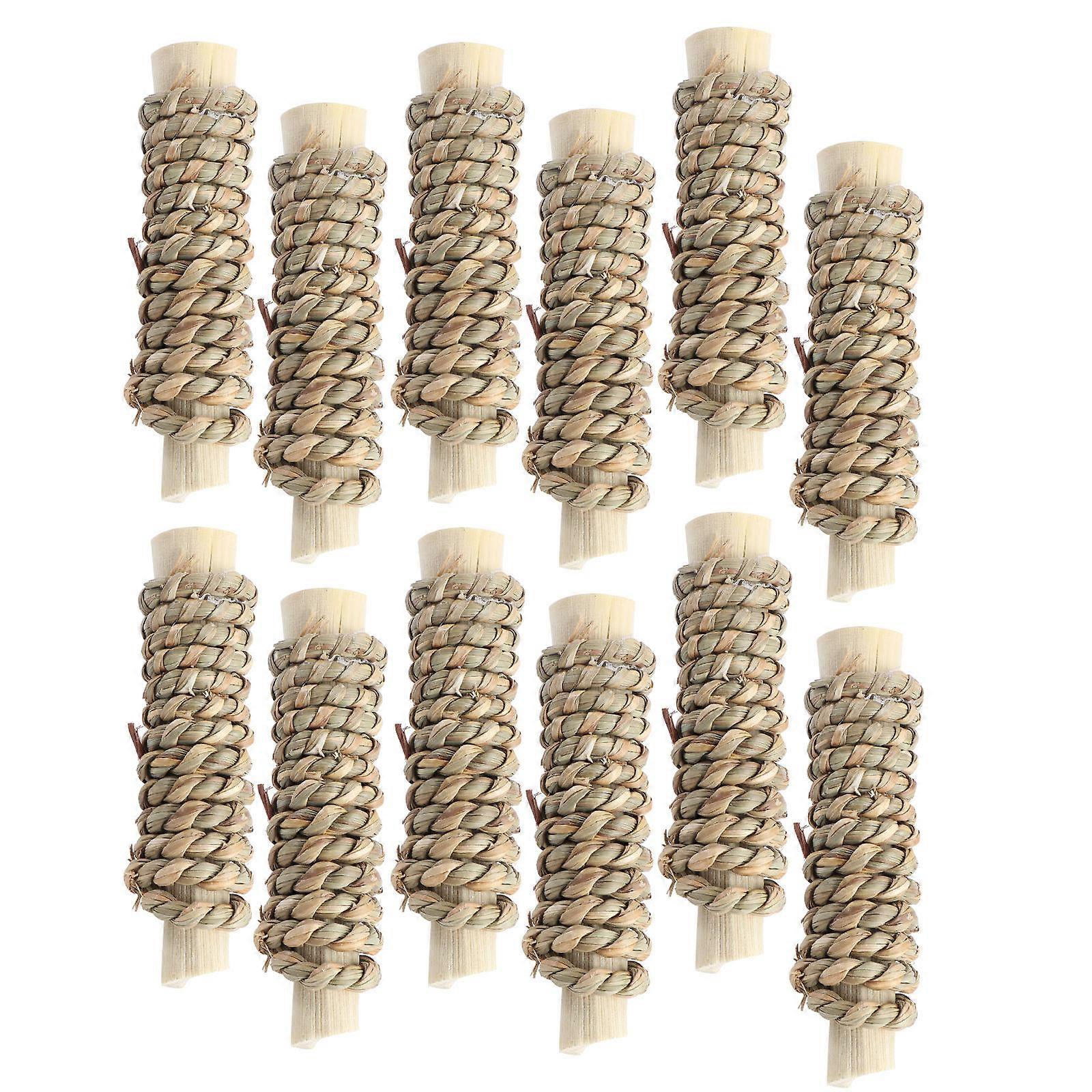 Rabbit Chew Toy Small Pet Grass Woven Molar Toy for Teeth Care 2Packs