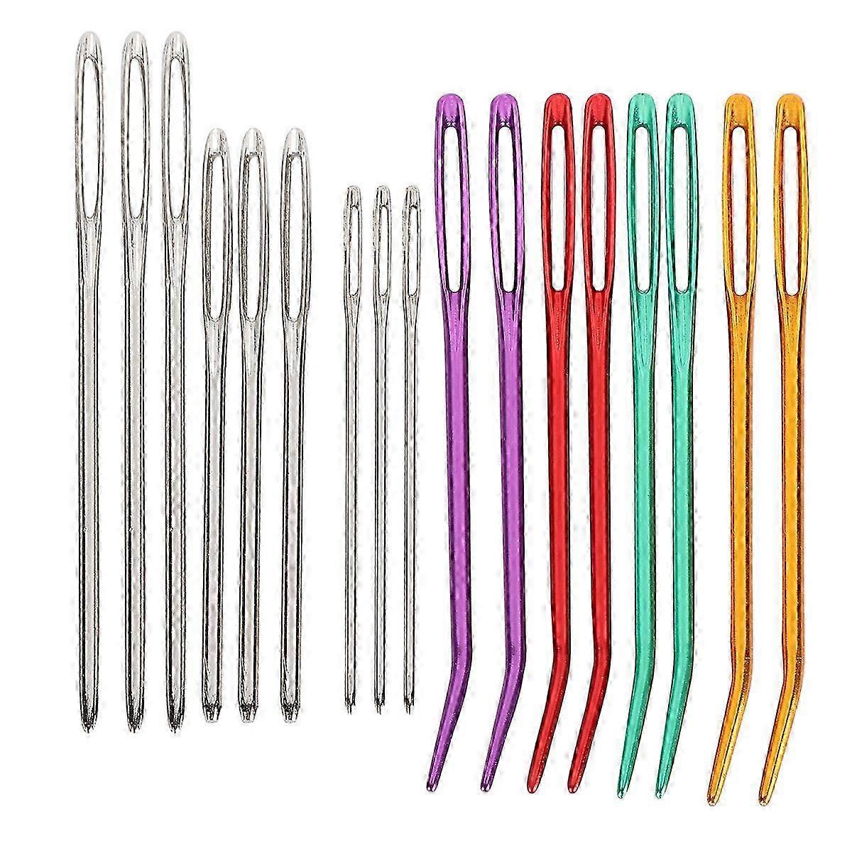 Handy Crafting Tools, Large-Eye Needles with Easy Thread Design, High Quality Stainless Steel for Durability, Clear Bottle Storage for Organization 20
