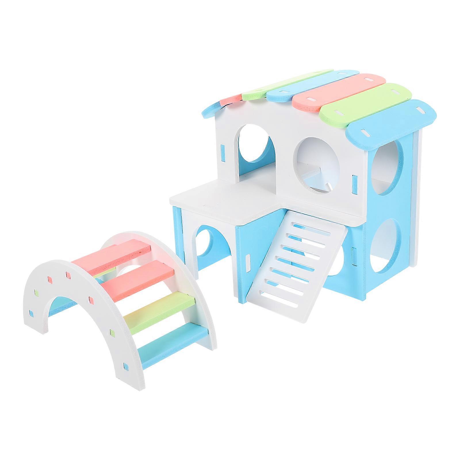 Wear- Bridge Decorative Hamster Hideout for Hamster House 2Sets