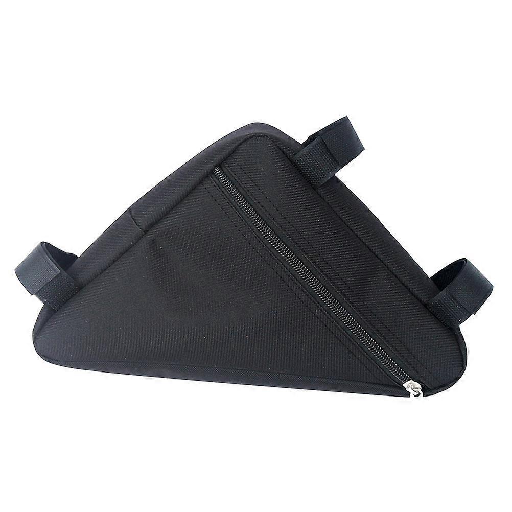 Bike Frame Triangle Bag Multifunction Cycling Accessory Pouch for Bicycles High Capacity Zippered Design Smooth Zipper Polyester Material 1Set