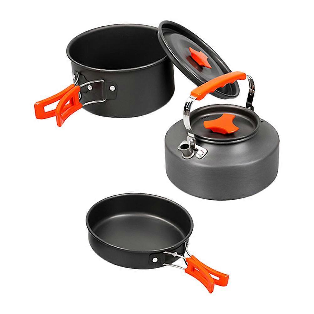 Camping Pots and Pans Set Picnic Cooking Utensils Multi-functional Round Shape Hiking Cooking .7×6.7×3.5in 1Set
