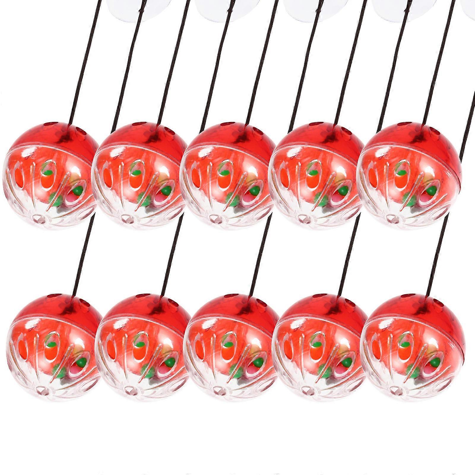 Suction Cup Bell Toy Cat Teasing Ball Ideal For Indoor Play 30 Pcs Creative Shape For Cats