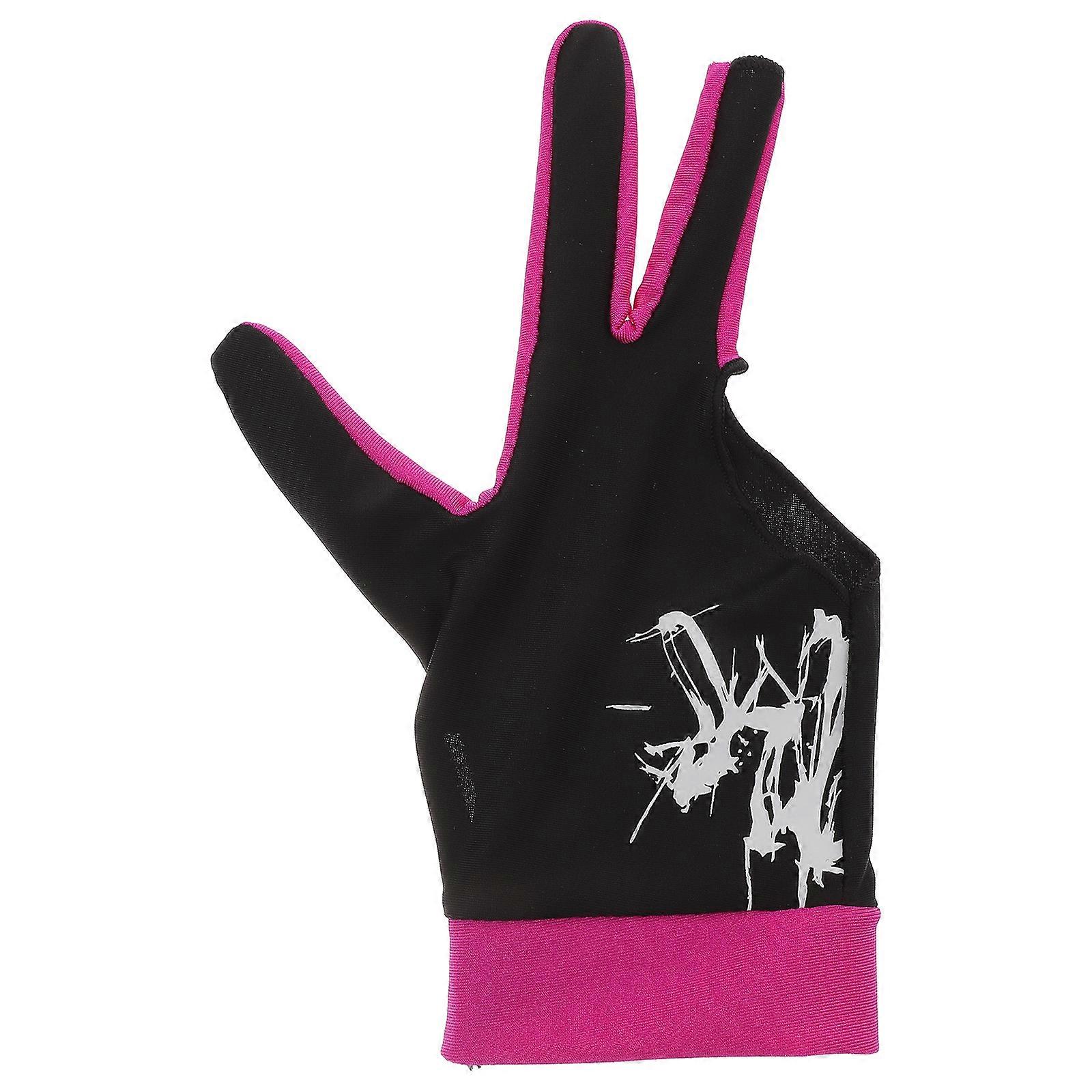 Pool Cue Gloves Size L Flexible Material Durable Black Elastic Wrist Fit 1Pack