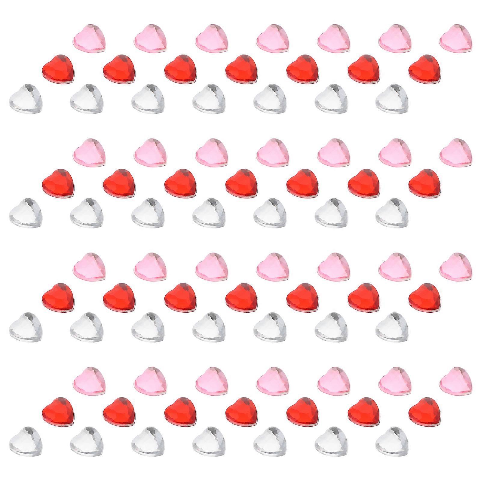 Acrylic Heart-Shape Accessories for DIY Craft 600Pcs Pack