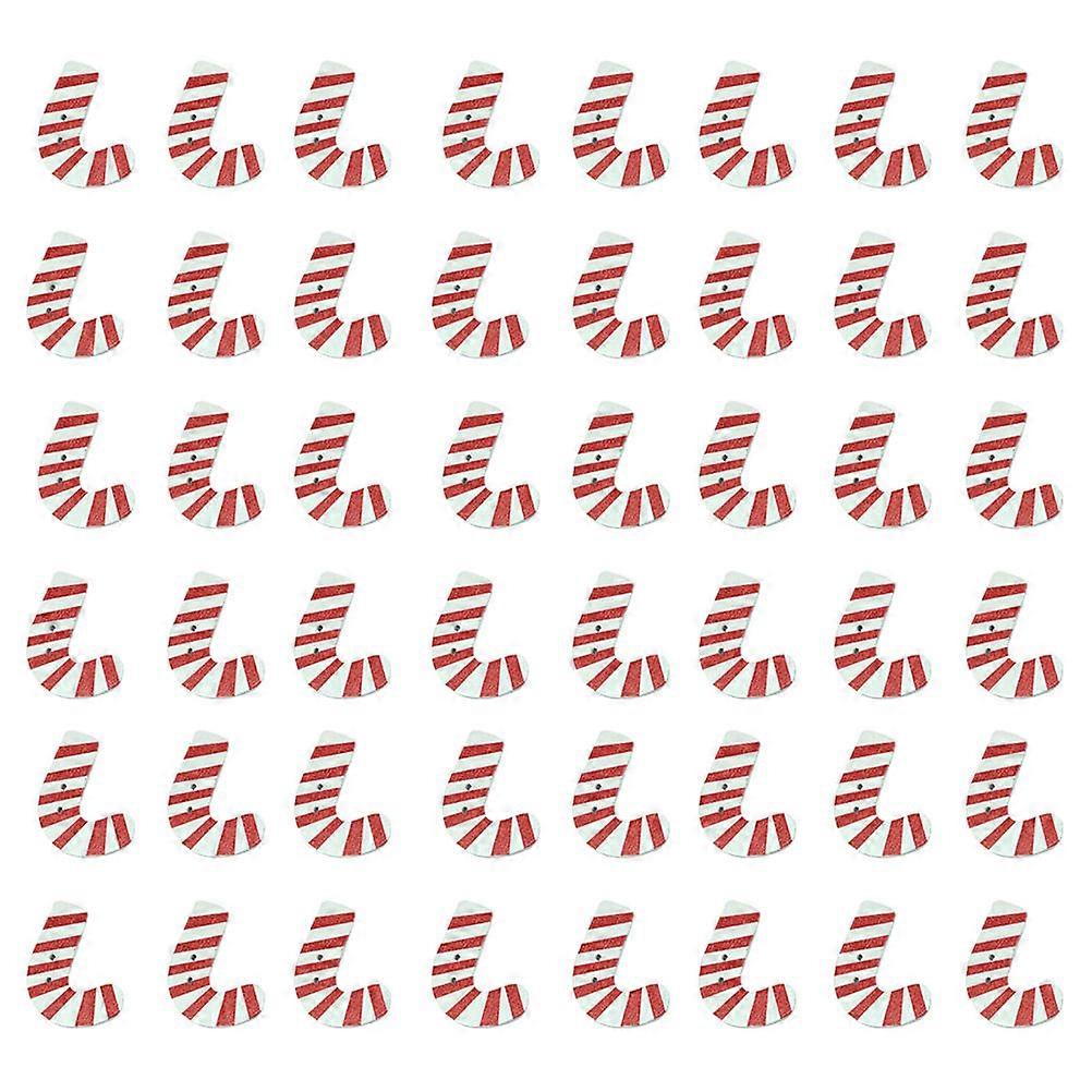 Christmas Crafting Wooden Buttons Red Double Holes 100Pcs Decor