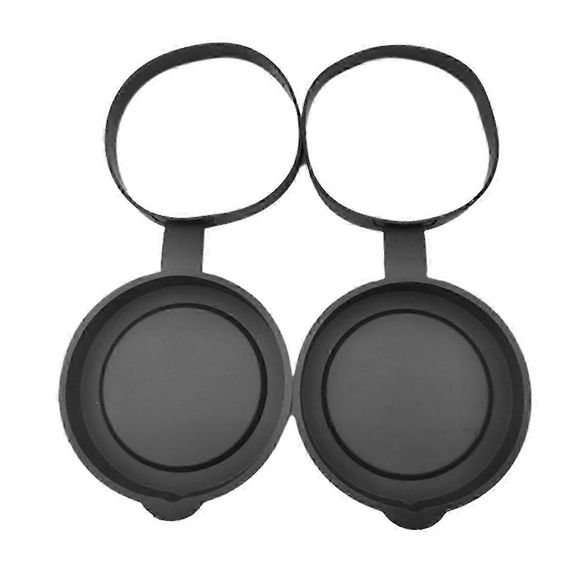 2 Pieces Binoculars Protective Rubber Objective Lens Cap Binocular Best Protect 52-55MM