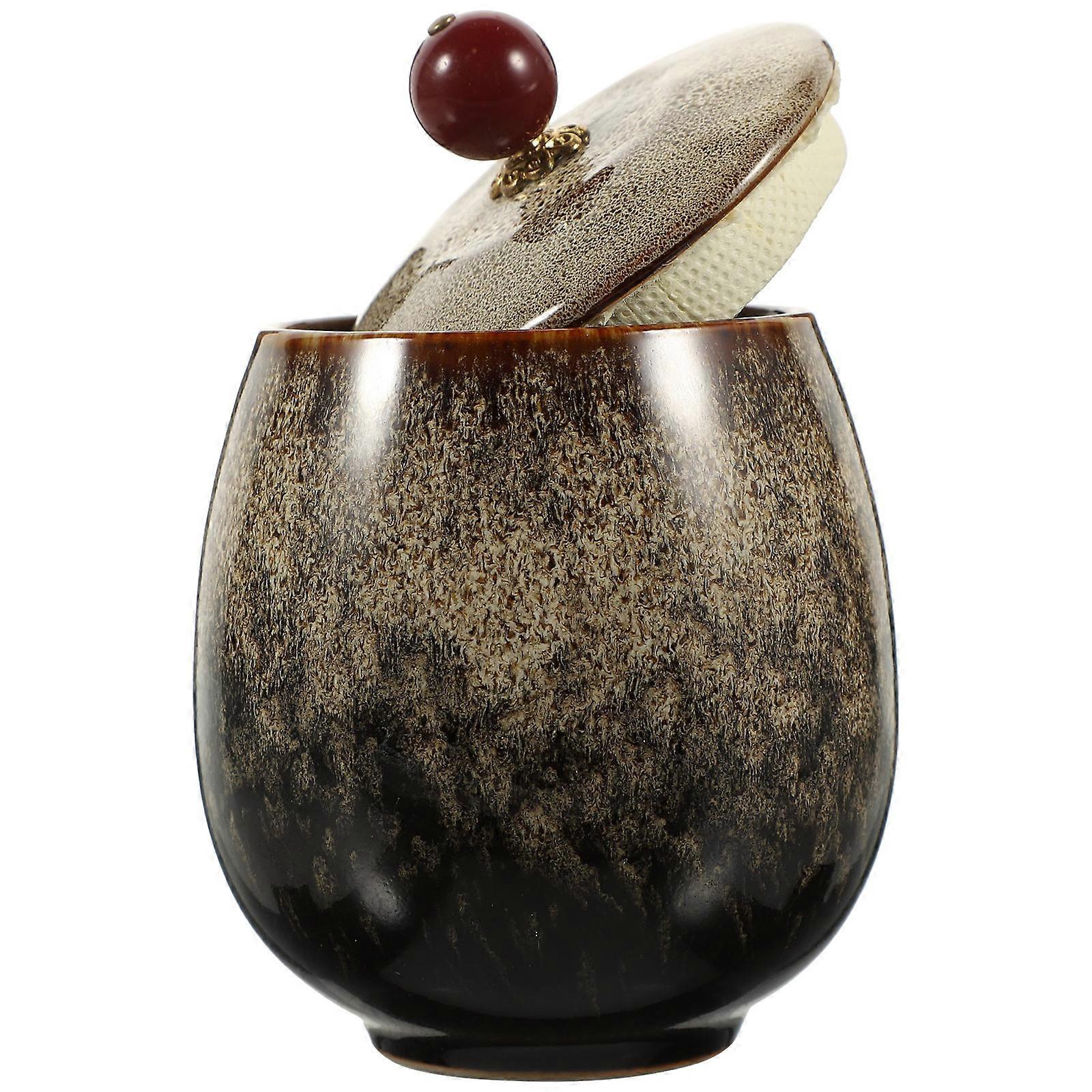 Porcelain Condiment Jar Kitchen Organizer Container Restaurant Use 160ML Dust-Proof 1Set