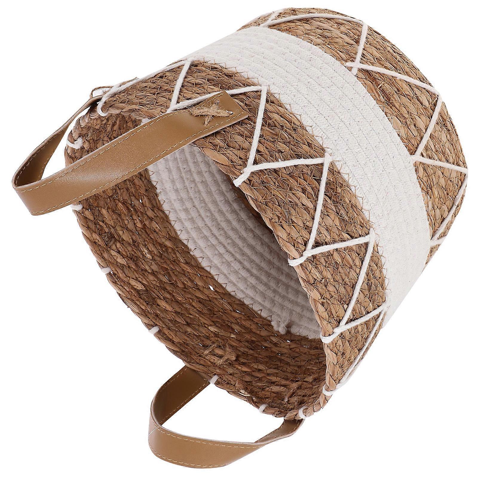 Woven Clothes Basket For Laundry Room Families Rectangular Shape Blanket Organization 1Set
