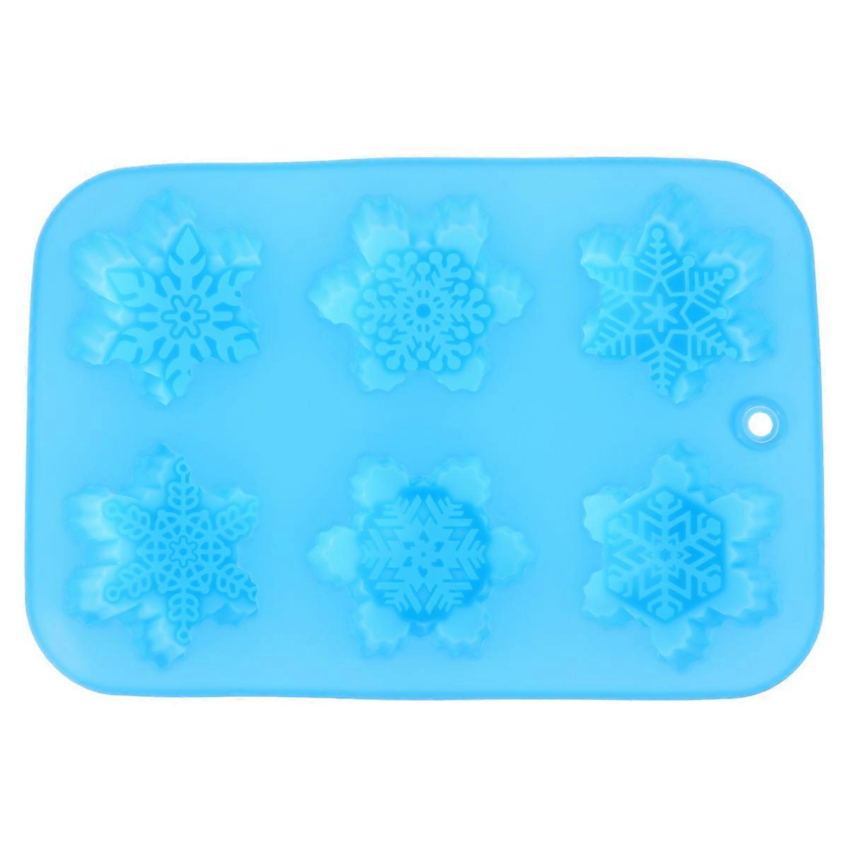 Cake Molds Snowflake Mold for Kitchen Use Silicone 6-Cavity Tray