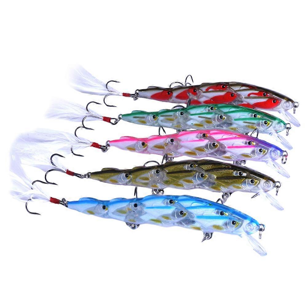Artificial Fishing Lures Easy to Carry ABS Material 5Pcs 11.5x2x1cm Ocean Boat Fishing Accessory