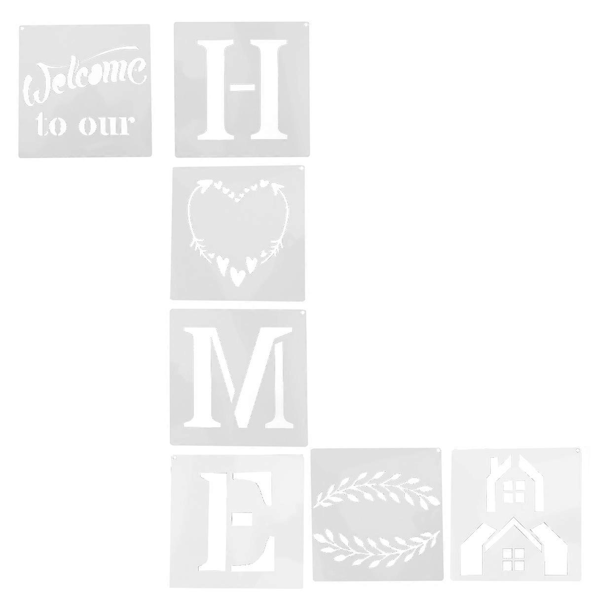 14Pcs Home Stencil Template for DIY Creative Painting Art