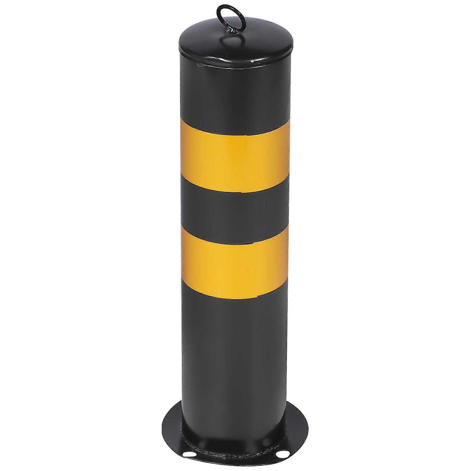 Parking Barrier Safety Bollard for Driveway Security Post 2Pcs Yellow