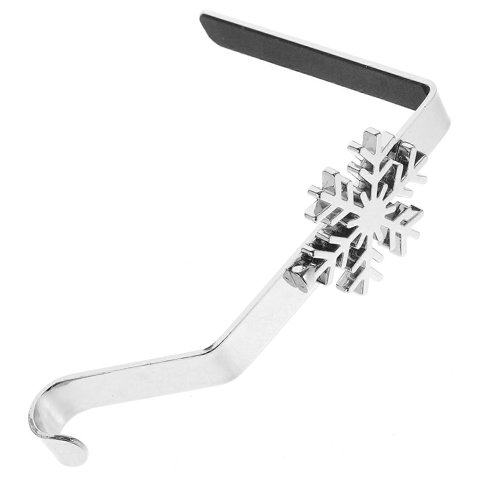 Christmas Stocking Hanger Iron Hook for Hanging 2Pcs Silver