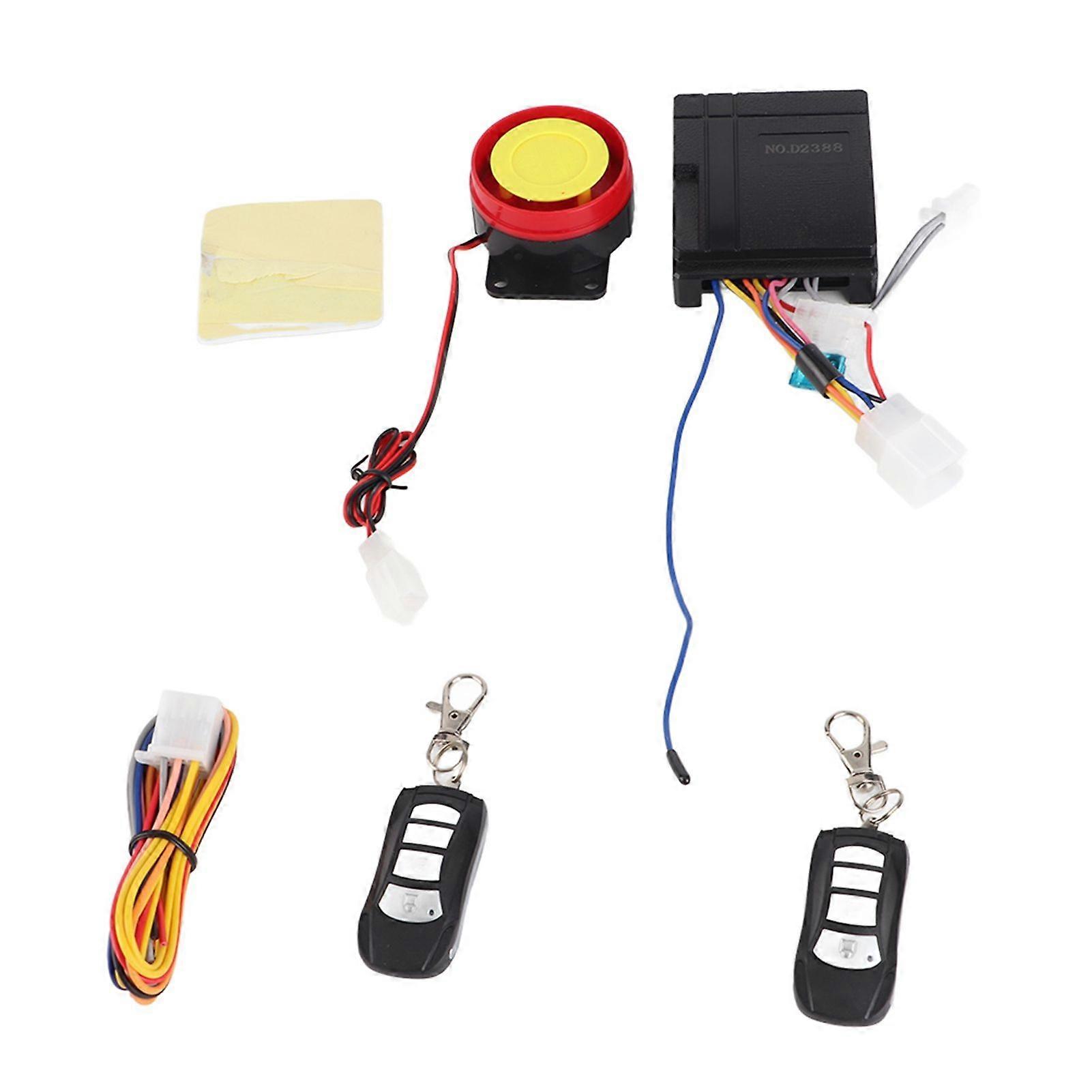 12V Universal Motorcycle Wireless Anti Theft Security Alarm System with 2 Remote Control
