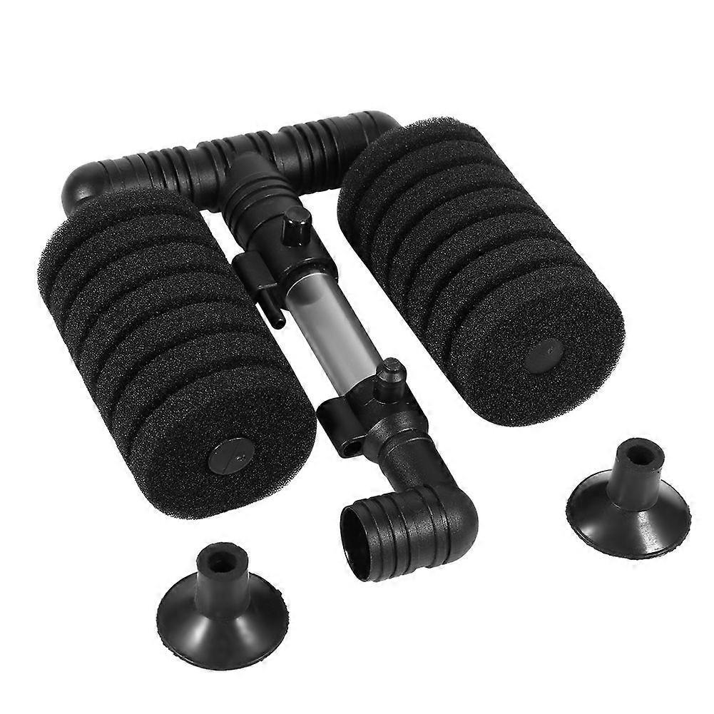 Deep Biochemical Sponge Air Pump Aquarium Filter With Suction Cup(Double Head Filter)